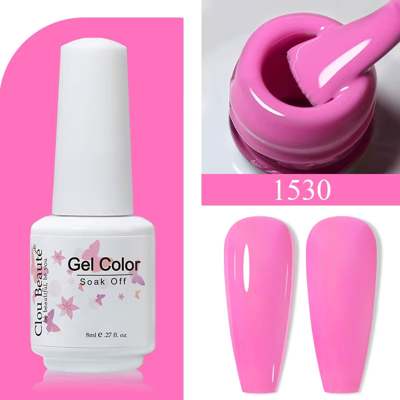 8ML Gel Polish Varnish Hema/Tpo Free Series 180-Colors New Arrivals Hot Sale Glitter Red Nails Art Base Top Coat