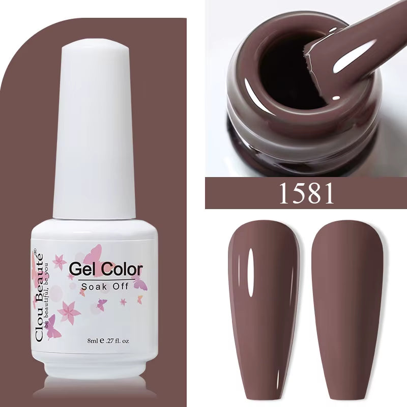 8ML Gel Polish Varnish Hema/Tpo Free Series 180-Colors New Arrivals Hot Sale Glitter Red Nails Art Base Top Coat