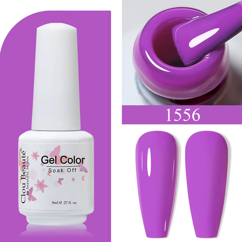 8ML Gel Polish Varnish Hema/Tpo Free Series 180-Colors New Arrivals Hot Sale Glitter Red Nails Art Base Top Coat