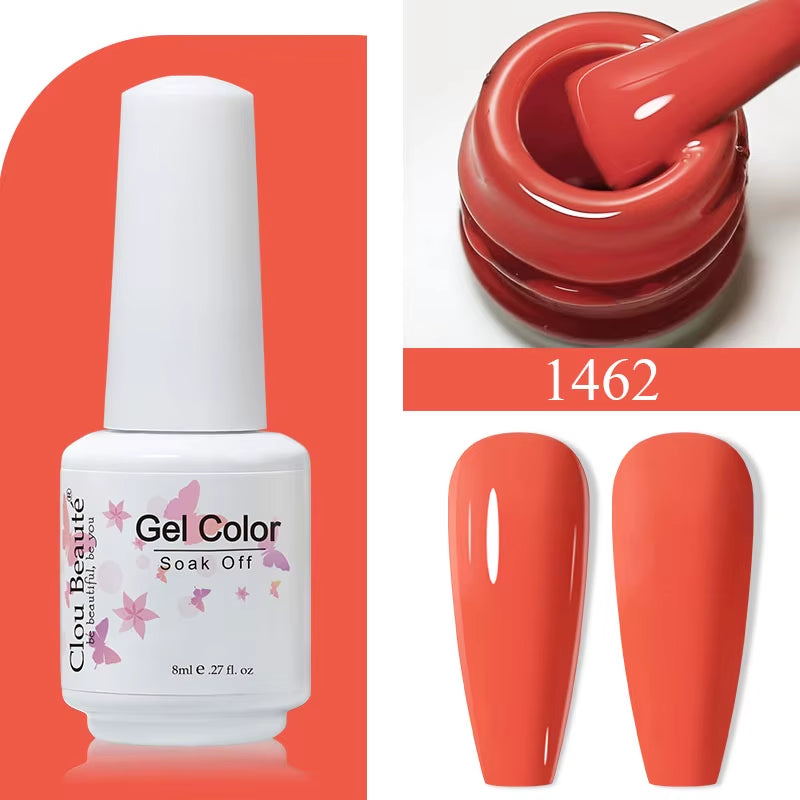 8ML Gel Polish Varnish Hema/Tpo Free Series 180-Colors New Arrivals Hot Sale Glitter Red Nails Art Base Top Coat