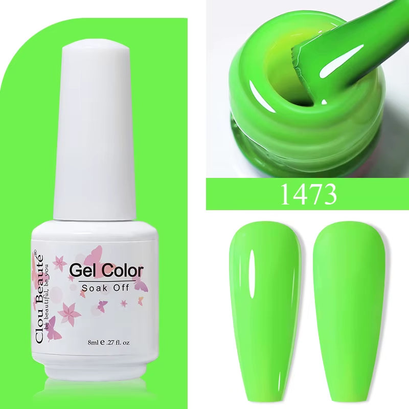 8ML Gel Polish Varnish Hema/Tpo Free Series 180-Colors New Arrivals Hot Sale Glitter Red Nails Art Base Top Coat