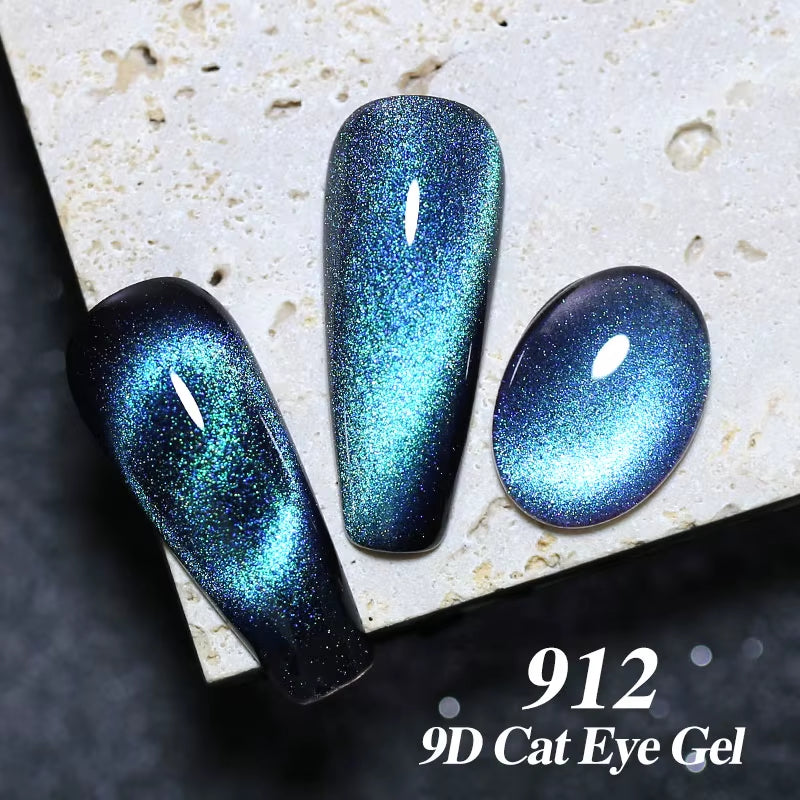 Red Green Glitter Cat Eye Nail Gel Magnetic Gel Nail Polish Semi Permanent Soak off UV LED Varnish for Manicure