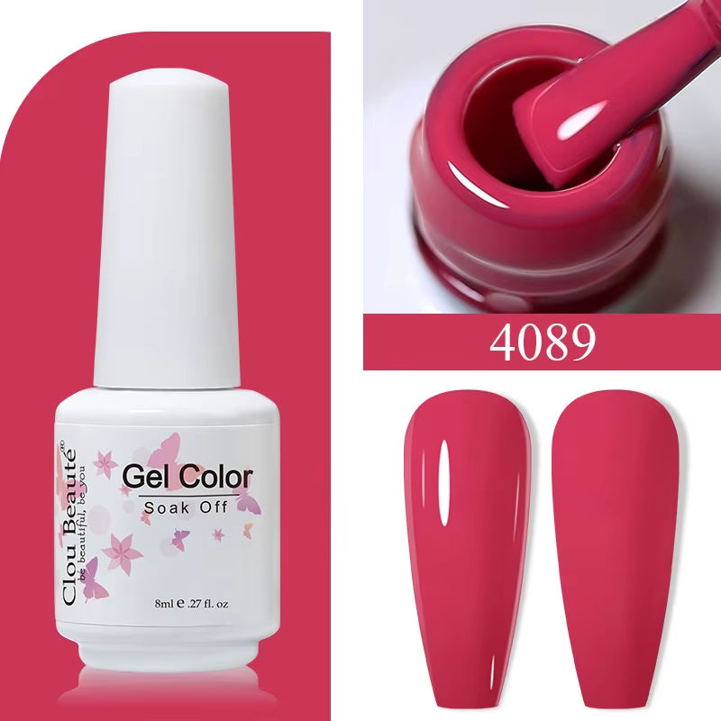 8ML Gel Polish Varnish Hema/Tpo Free Series 180-Colors New Arrivals Hot Sale Glitter Red Nails Art Base Top Coat