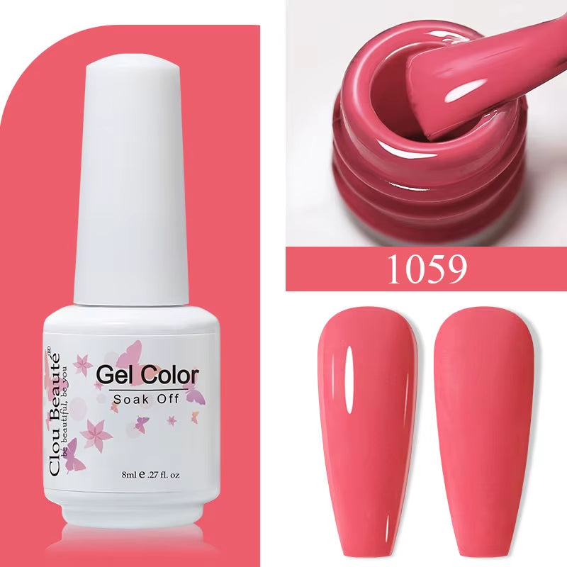 8ML Gel Polish Varnish Hema/Tpo Free Series 180-Colors New Arrivals Hot Sale Glitter Red Nails Art Base Top Coat
