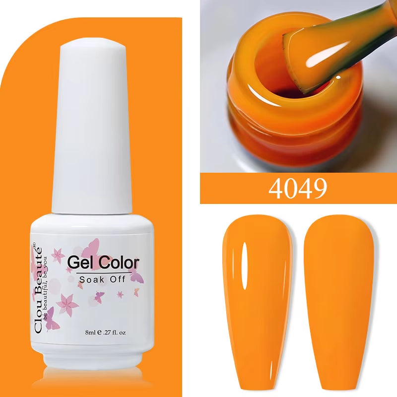 8ML Gel Polish Varnish Hema/Tpo Free Series 180-Colors New Arrivals Hot Sale Glitter Red Nails Art Base Top Coat