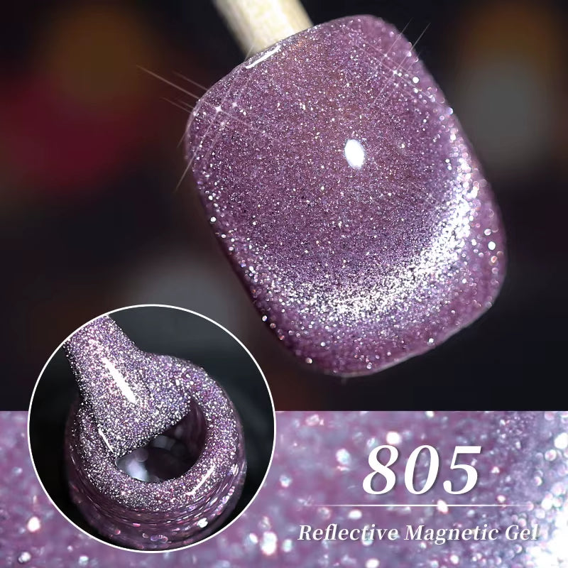 Red Green Glitter Cat Eye Nail Gel Magnetic Gel Nail Polish Semi Permanent Soak off UV LED Varnish for Manicure