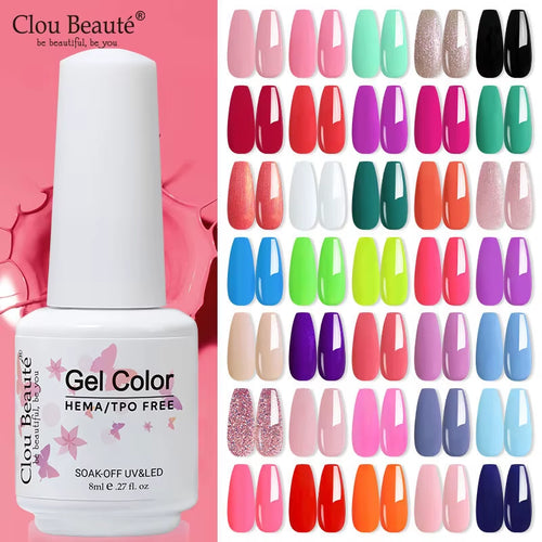 8ML Gel Polish Varnish Hema/Tpo Free Series 180-Colors New Arrivals Hot Sale Glitter Red Nails Art Base Top Coat