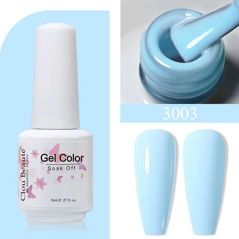 8ML Gel Polish Varnish Hema/Tpo Free Series 180-Colors New Arrivals Hot Sale Glitter Red Nails Art Base Top Coat