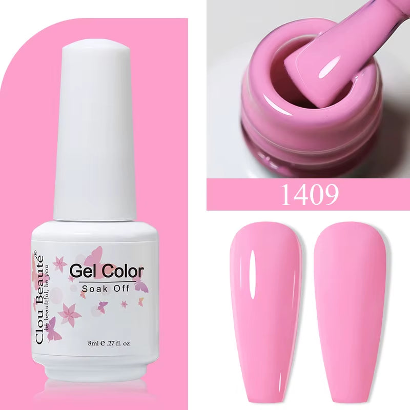 8ML Gel Polish Varnish Hema/Tpo Free Series 180-Colors New Arrivals Hot Sale Glitter Red Nails Art Base Top Coat
