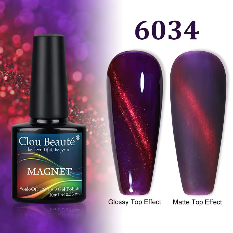 Cat Magnetic Gel Nail Polish 9D 5D 2D Galaxy Holographic Reflective Aurora Varnish Water Light Magnetic Gel