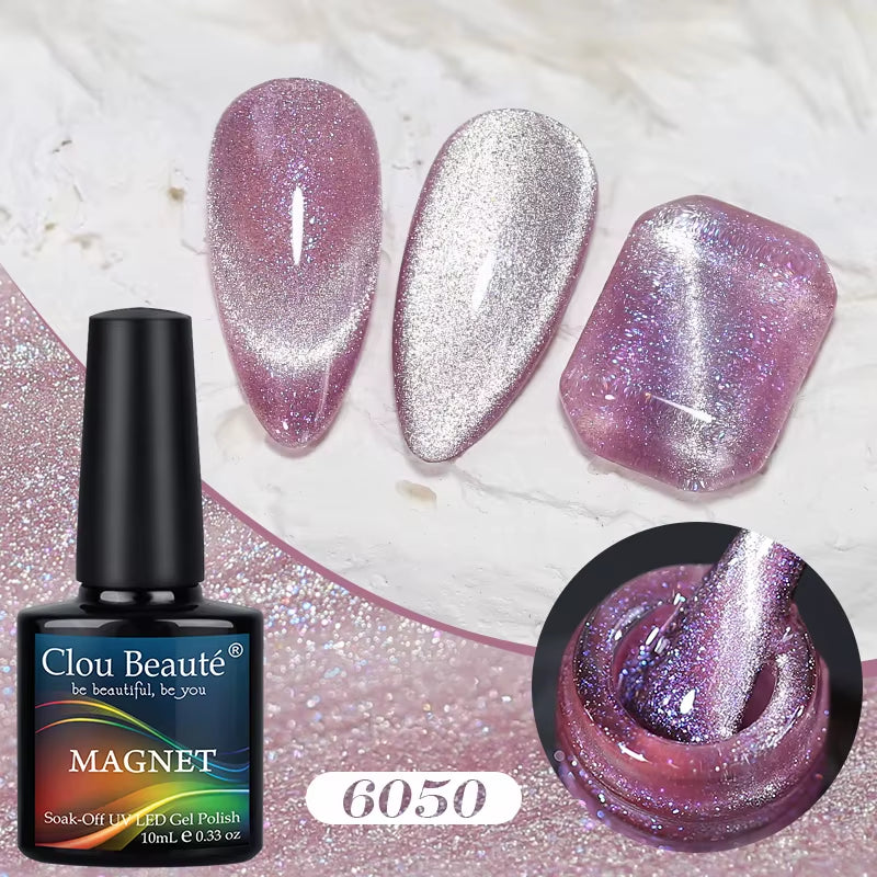 Red Green Glitter Cat Eye Nail Gel Magnetic Gel Nail Polish Semi Permanent Soak off UV LED Varnish for Manicure