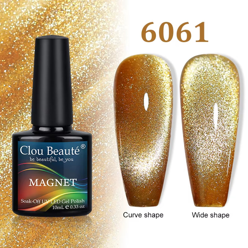 Cat Magnetic Gel Nail Polish 9D 5D 2D Galaxy Holographic Reflective Aurora Varnish Water Light Magnetic Gel