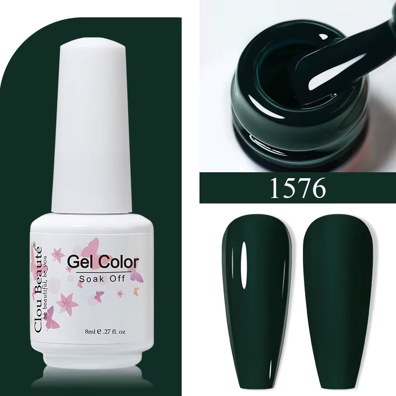8ML Gel Polish Varnish Hema/Tpo Free Series 180-Colors New Arrivals Hot Sale Glitter Red Nails Art Base Top Coat