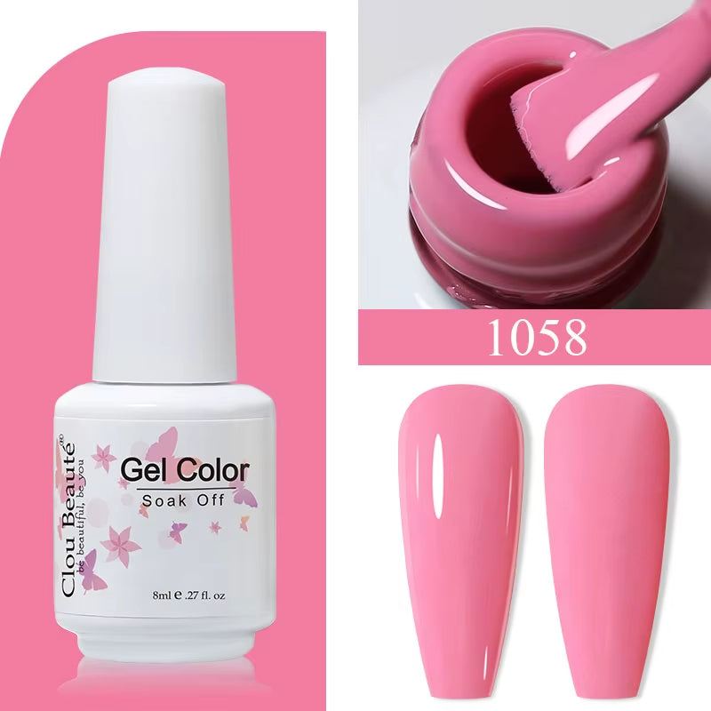 8ML Gel Polish Varnish Hema/Tpo Free Series 180-Colors New Arrivals Hot Sale Glitter Red Nails Art Base Top Coat