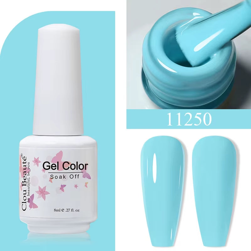 8ML Gel Polish Varnish Hema/Tpo Free Series 180-Colors New Arrivals Hot Sale Glitter Red Nails Art Base Top Coat