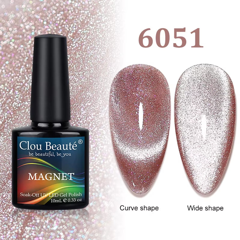 Cat Magnetic Gel Nail Polish 9D 5D 2D Galaxy Holographic Reflective Aurora Varnish Water Light Magnetic Gel