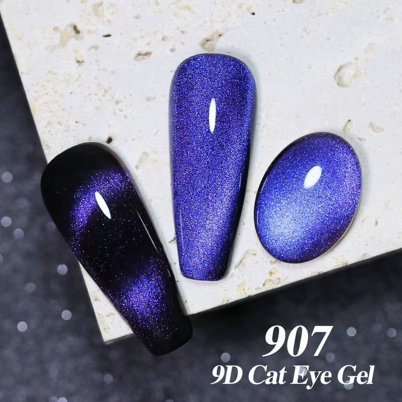 Red Green Glitter Cat Eye Nail Gel Magnetic Gel Nail Polish Semi Permanent Soak off UV LED Varnish for Manicure
