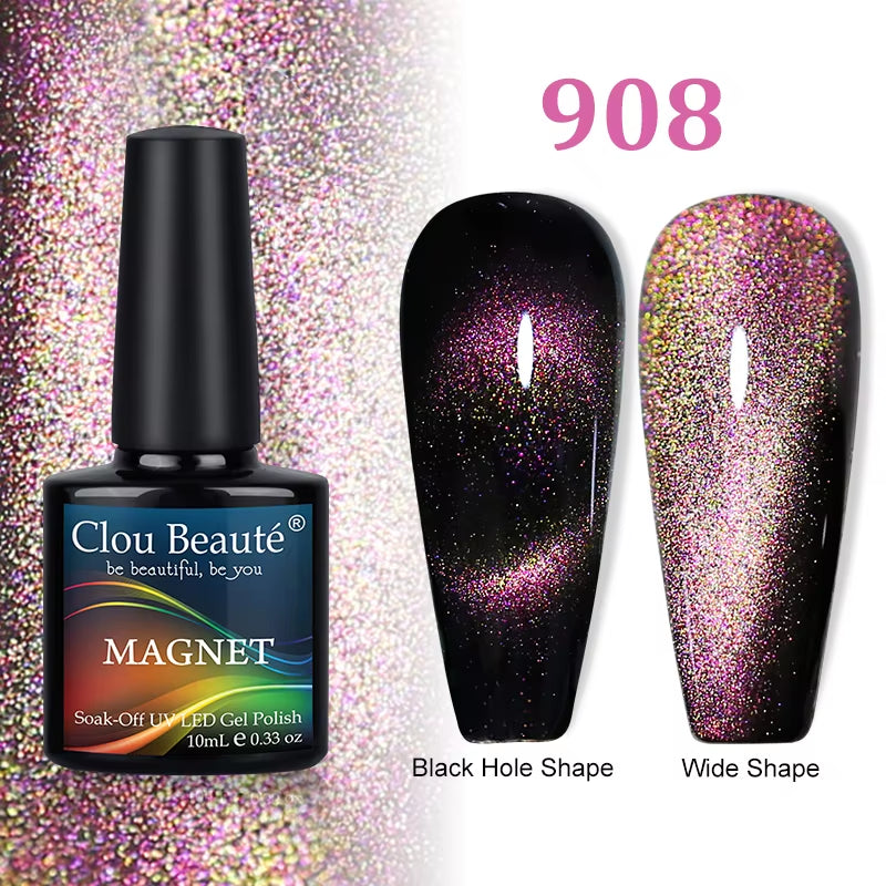 Cat Magnetic Gel Nail Polish 9D 5D 2D Galaxy Holographic Reflective Aurora Varnish Water Light Magnetic Gel
