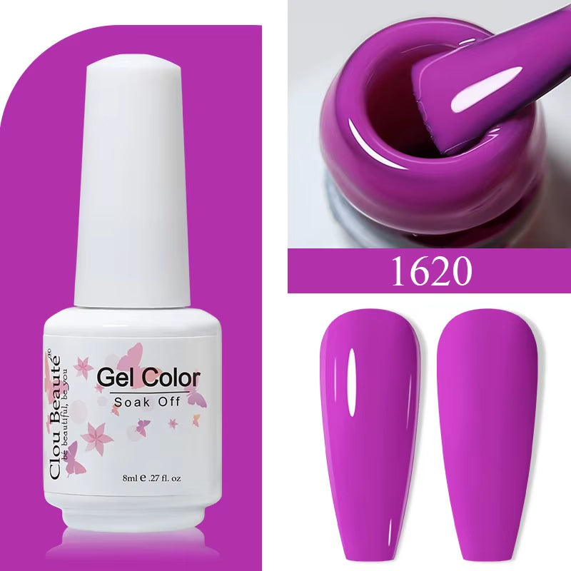 8ML Gel Polish Varnish Hema/Tpo Free Series 180-Colors New Arrivals Hot Sale Glitter Red Nails Art Base Top Coat