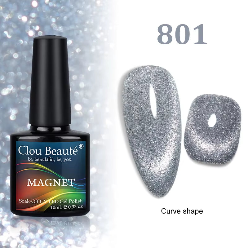 Cat Magnetic Gel Nail Polish 9D 5D 2D Galaxy Holographic Reflective Aurora Varnish Water Light Magnetic Gel