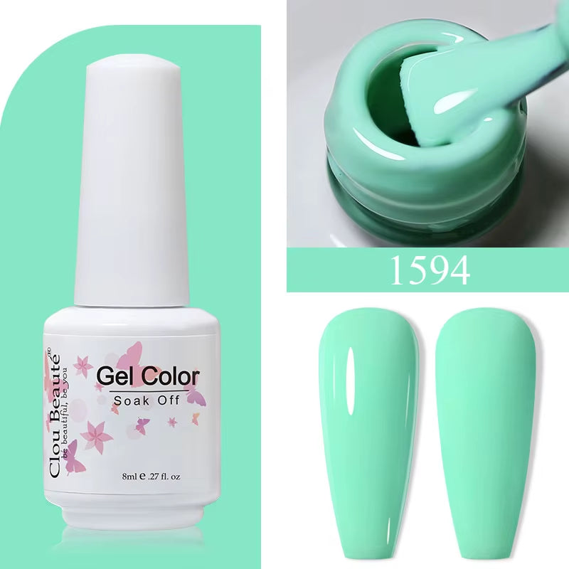 8ML Gel Polish Varnish Hema/Tpo Free Series 180-Colors New Arrivals Hot Sale Glitter Red Nails Art Base Top Coat