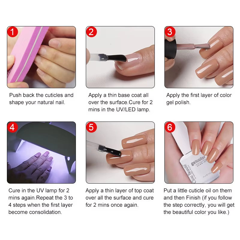8ML Gel Polish Varnish Hema/Tpo Free Series 180-Colors New Arrivals Hot Sale Glitter Red Nails Art Base Top Coat