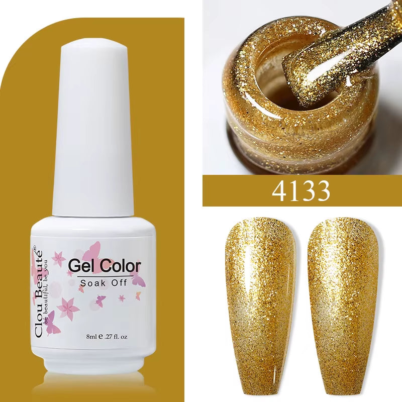 8ML Gel Polish Varnish Hema/Tpo Free Series 180-Colors New Arrivals Hot Sale Glitter Red Nails Art Base Top Coat