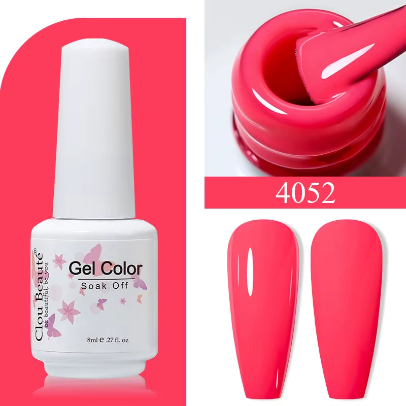 8ML Gel Polish Varnish Hema/Tpo Free Series 180-Colors New Arrivals Hot Sale Glitter Red Nails Art Base Top Coat