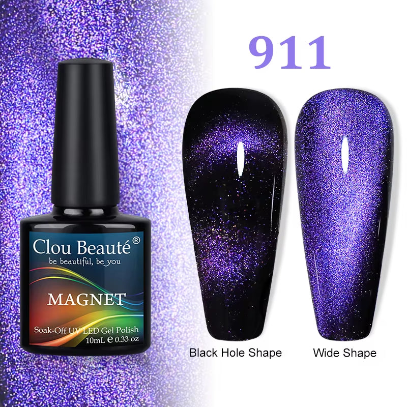 Cat Magnetic Gel Nail Polish 9D 5D 2D Galaxy Holographic Reflective Aurora Varnish Water Light Magnetic Gel