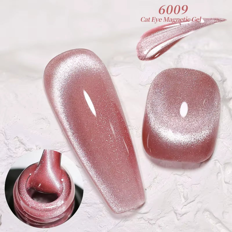 Red Green Glitter Cat Eye Nail Gel Magnetic Gel Nail Polish Semi Permanent Soak off UV LED Varnish for Manicure