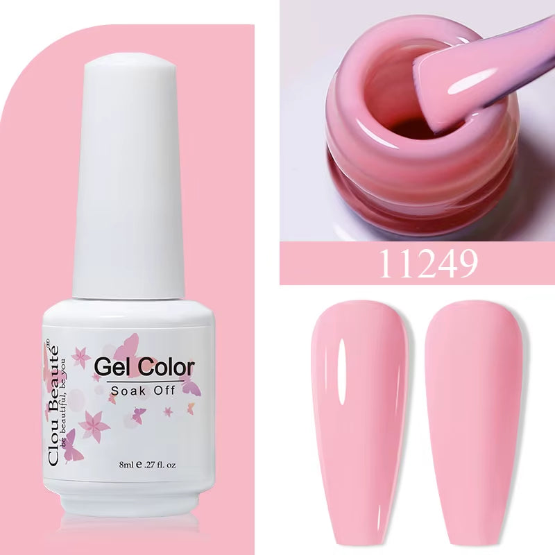 8ML Gel Polish Varnish Hema/Tpo Free Series 180-Colors New Arrivals Hot Sale Glitter Red Nails Art Base Top Coat