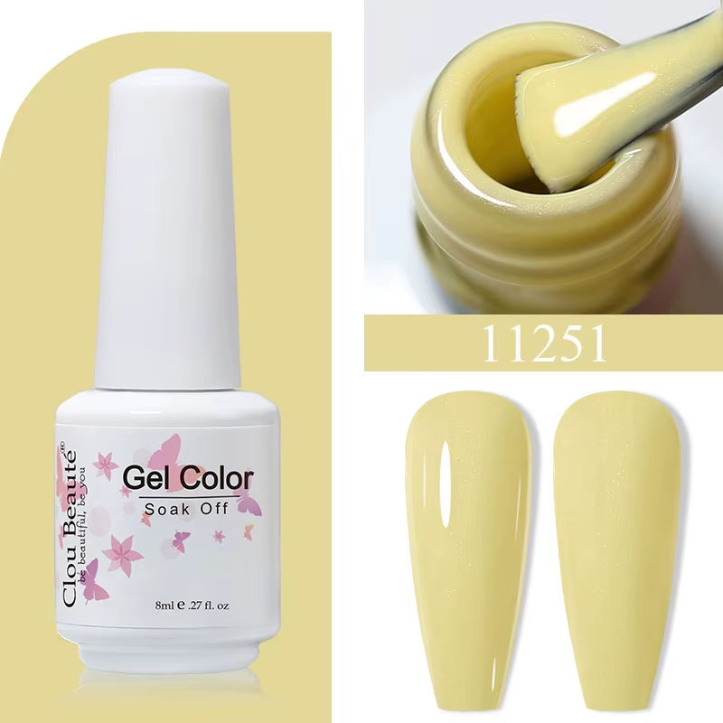 8ML Gel Polish Varnish Hema/Tpo Free Series 180-Colors New Arrivals Hot Sale Glitter Red Nails Art Base Top Coat