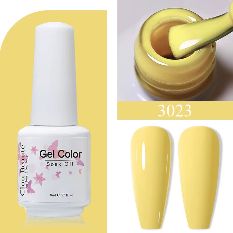 8ML Gel Polish Varnish Hema/Tpo Free Series 180-Colors New Arrivals Hot Sale Glitter Red Nails Art Base Top Coat