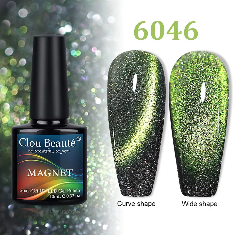 Cat Magnetic Gel Nail Polish 9D 5D 2D Galaxy Holographic Reflective Aurora Varnish Water Light Magnetic Gel