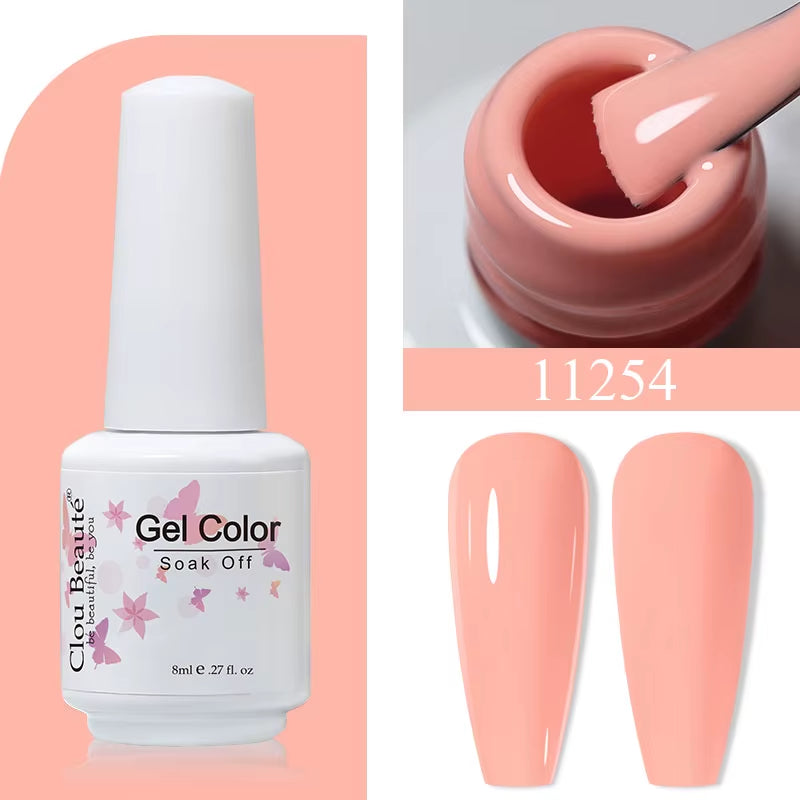 8ML Gel Polish Varnish Hema/Tpo Free Series 180-Colors New Arrivals Hot Sale Glitter Red Nails Art Base Top Coat